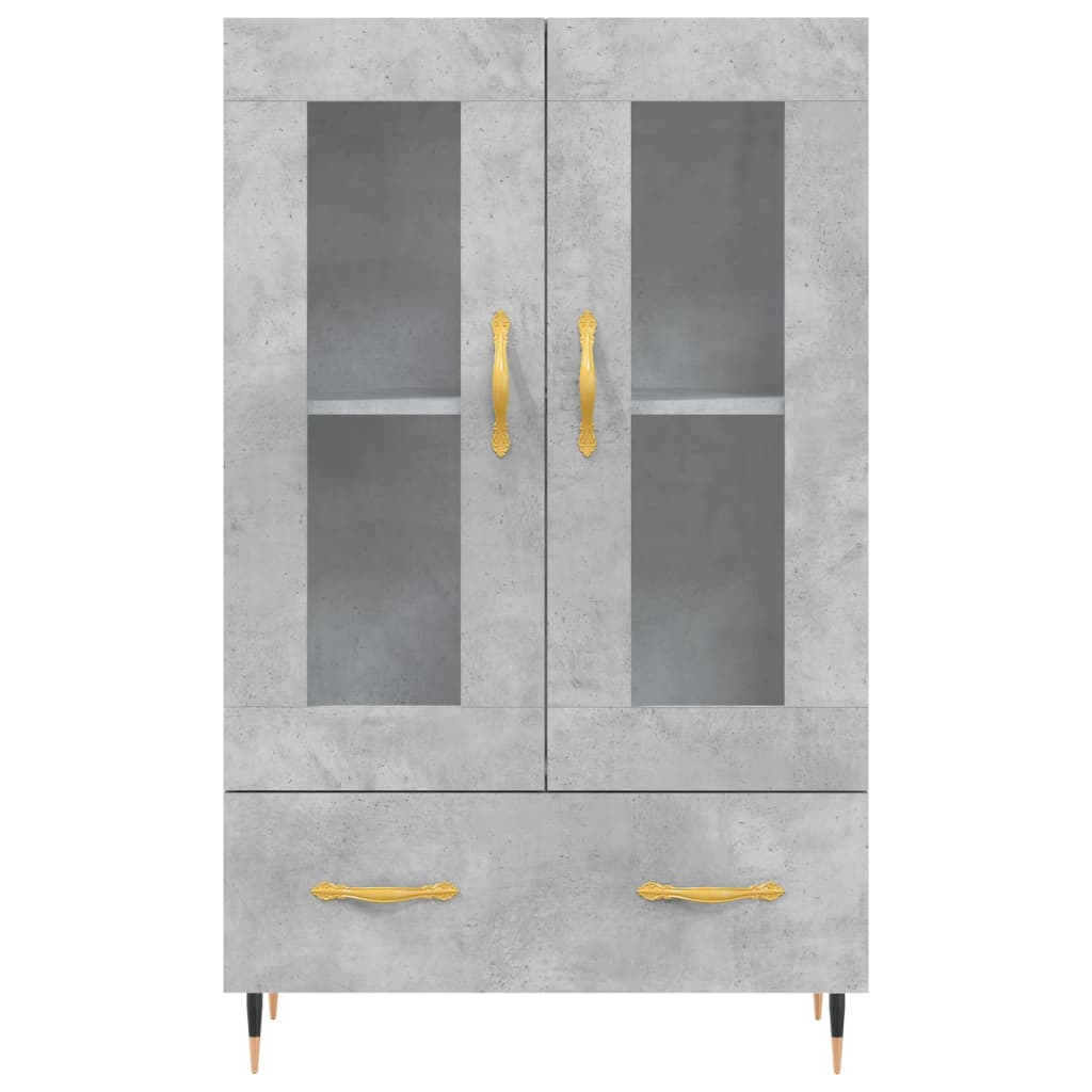 vidaXL Highboard Concrete Grey 69,5x31x115 cm Engineered Wood