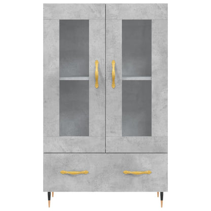 vidaXL Highboard Concrete Grey 69,5x31x115 cm Engineered Wood