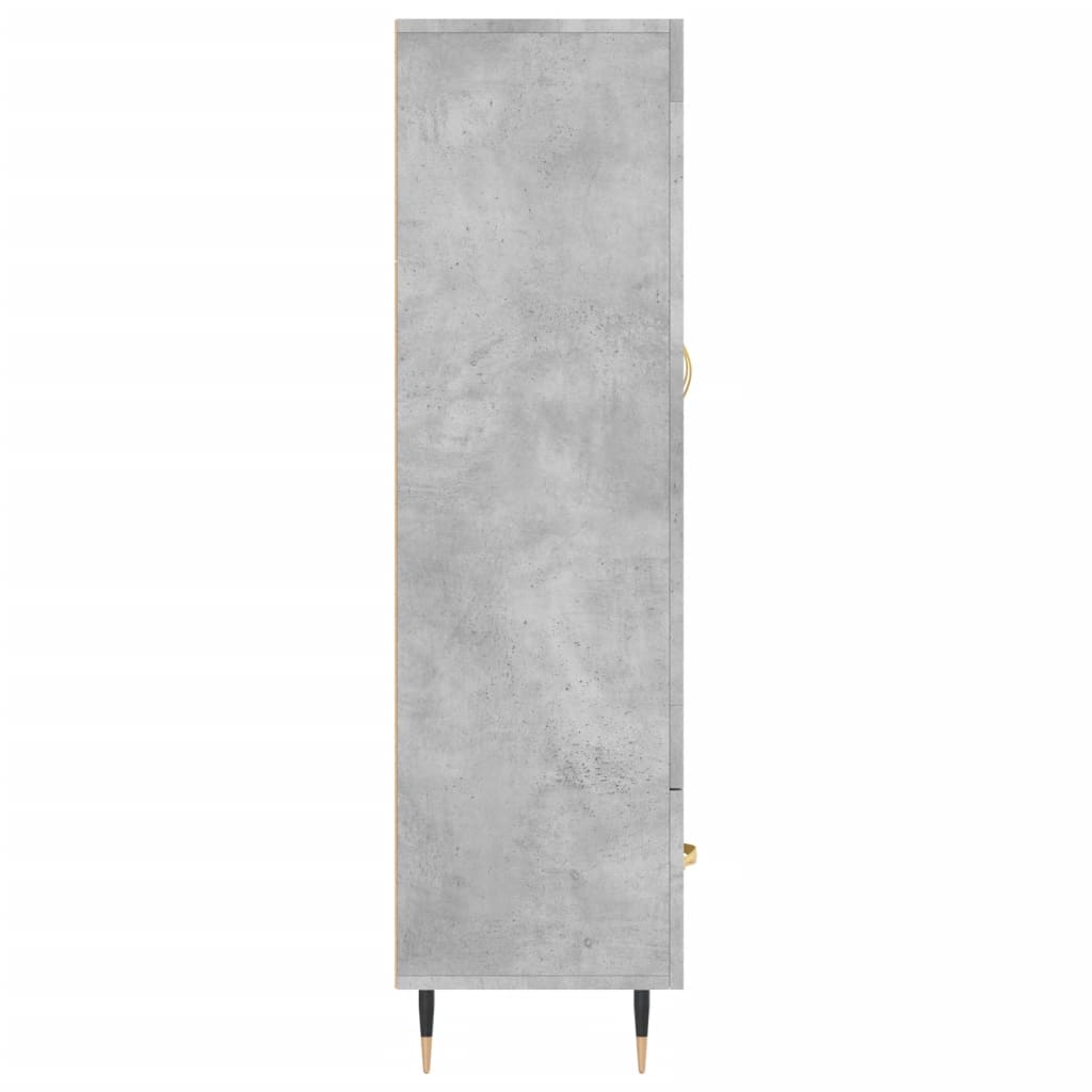 vidaXL Highboard Concrete Grey 69,5x31x115 cm Engineered Wood