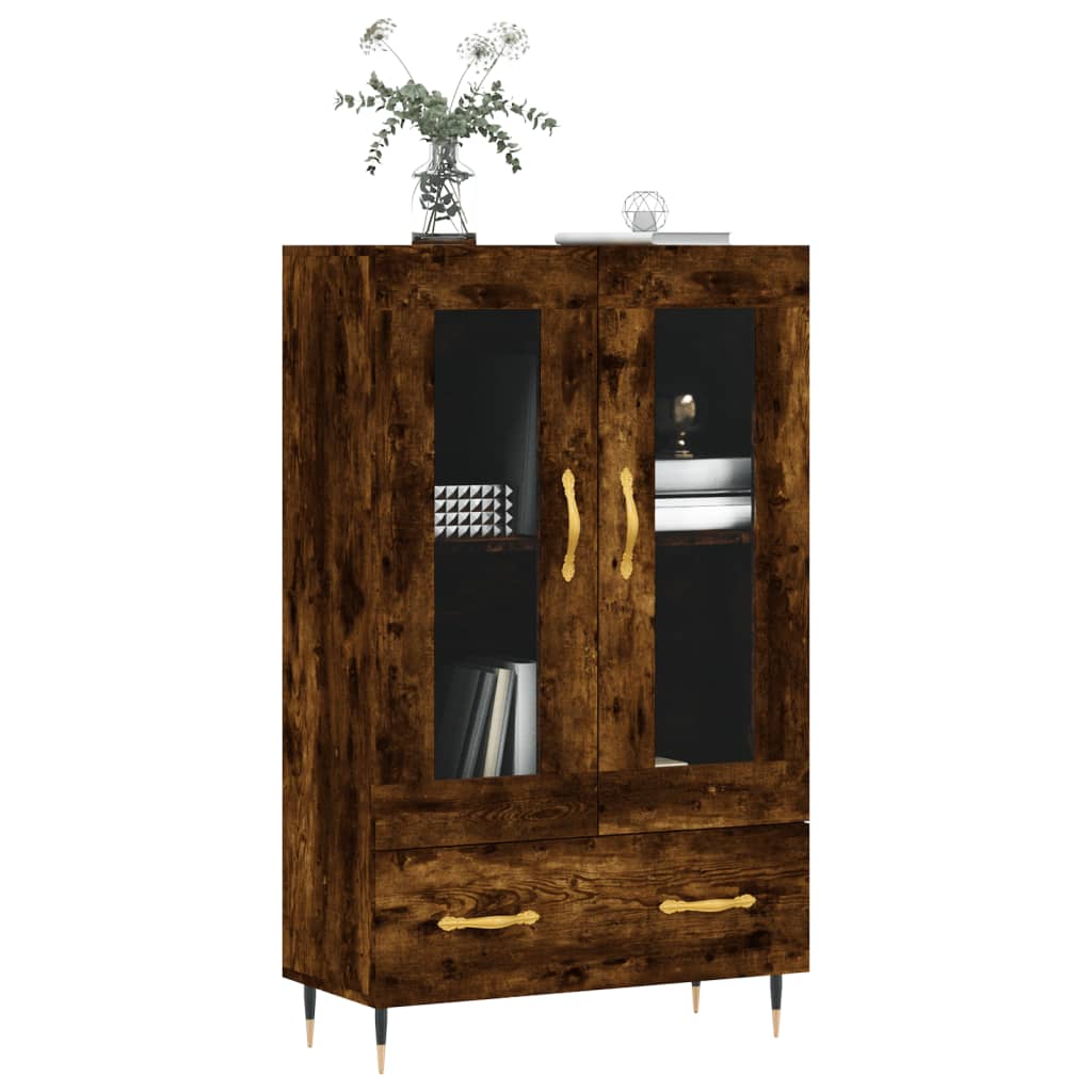 vidaXL Highboard Smoked Oak 69,5x31x115 cm Engineered Wood