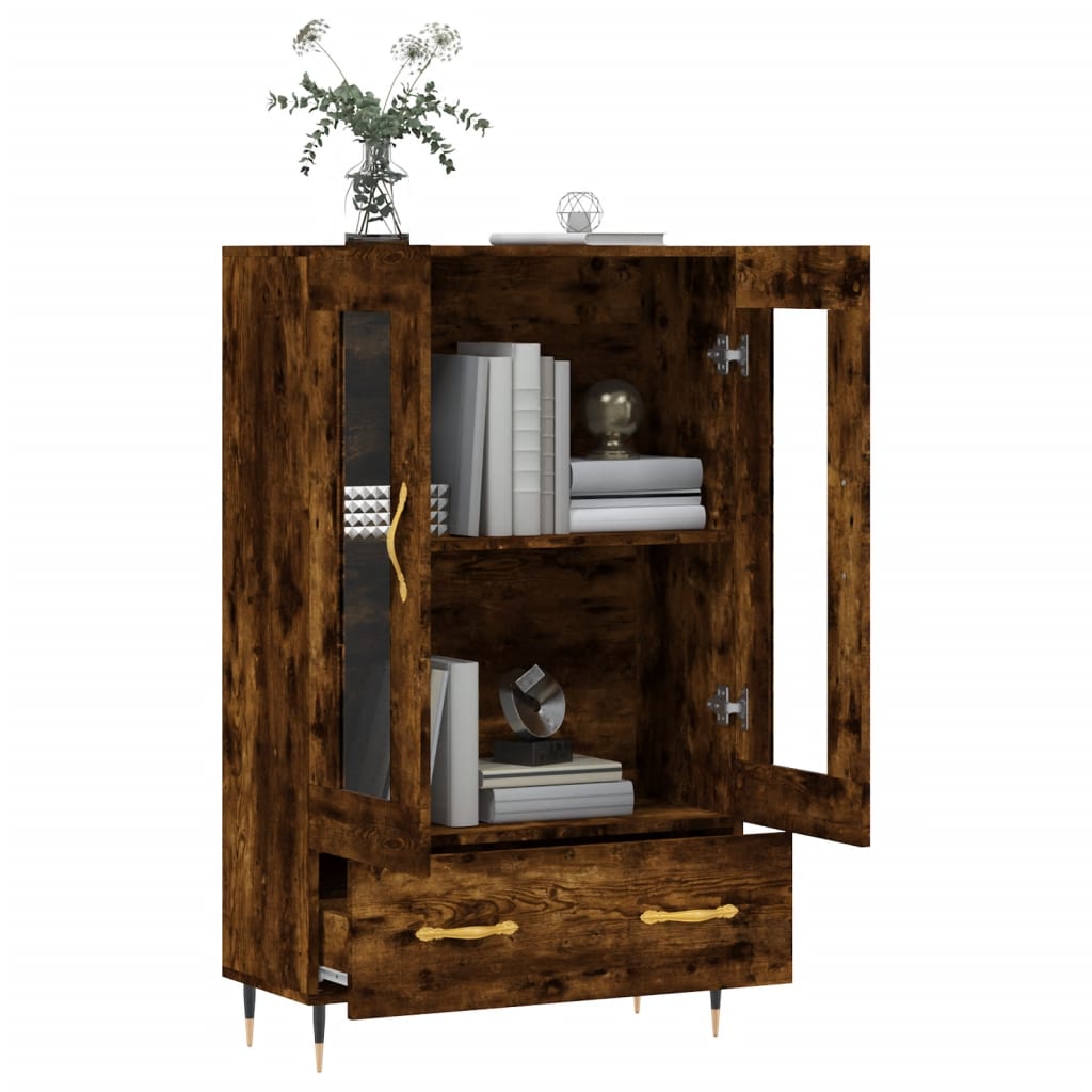vidaXL Highboard Smoked Oak 69,5x31x115 cm Engineered Wood