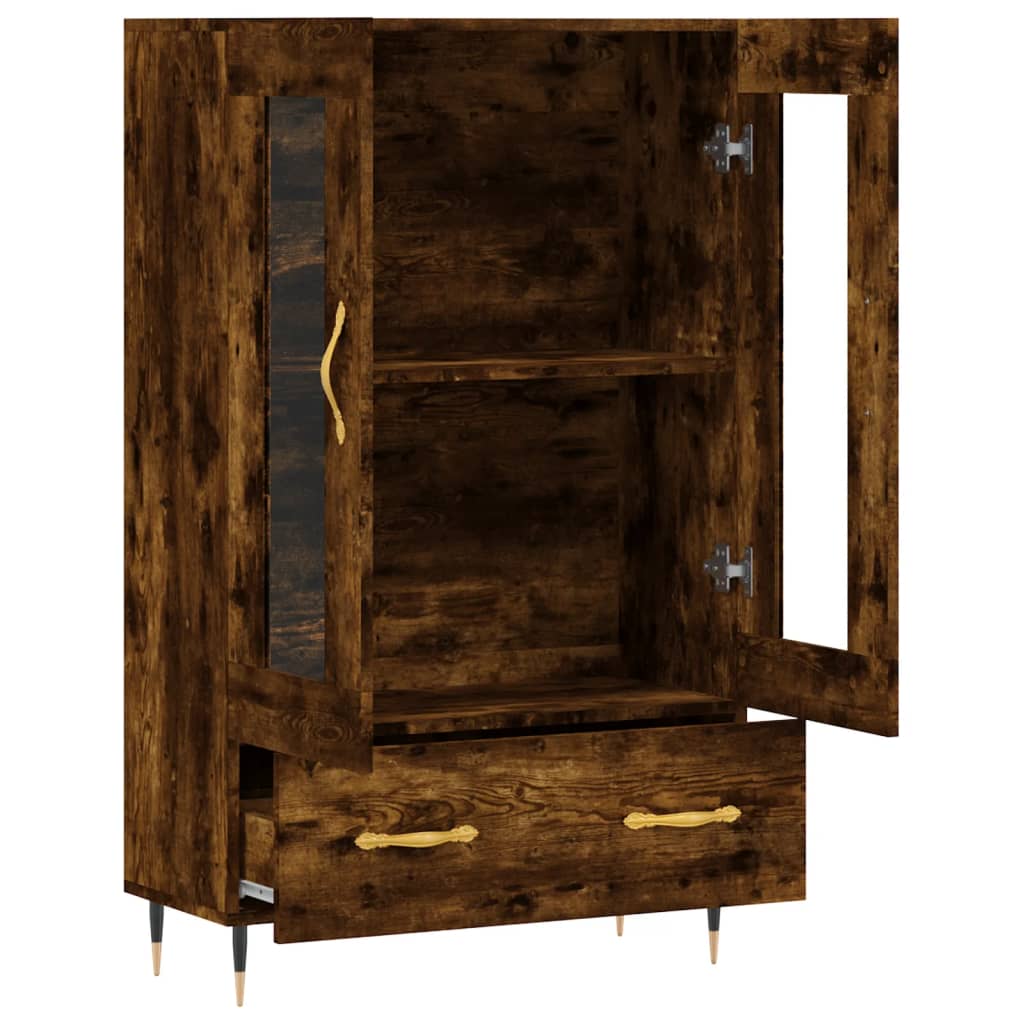 vidaXL Highboard Smoked Oak 69,5x31x115 cm Engineered Wood