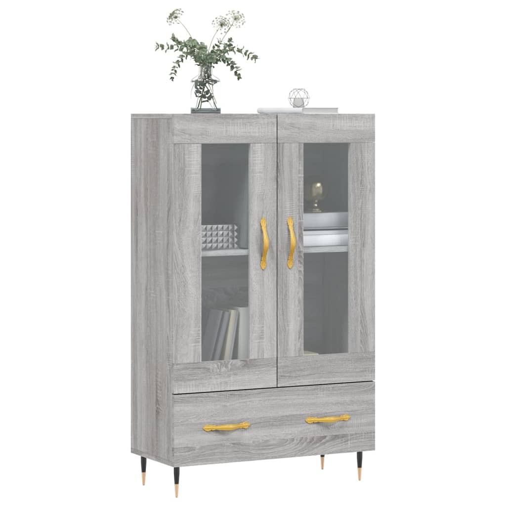 vidaXL Highboard Grey Sonoma 69,5x31x115 cm Engineered Wood