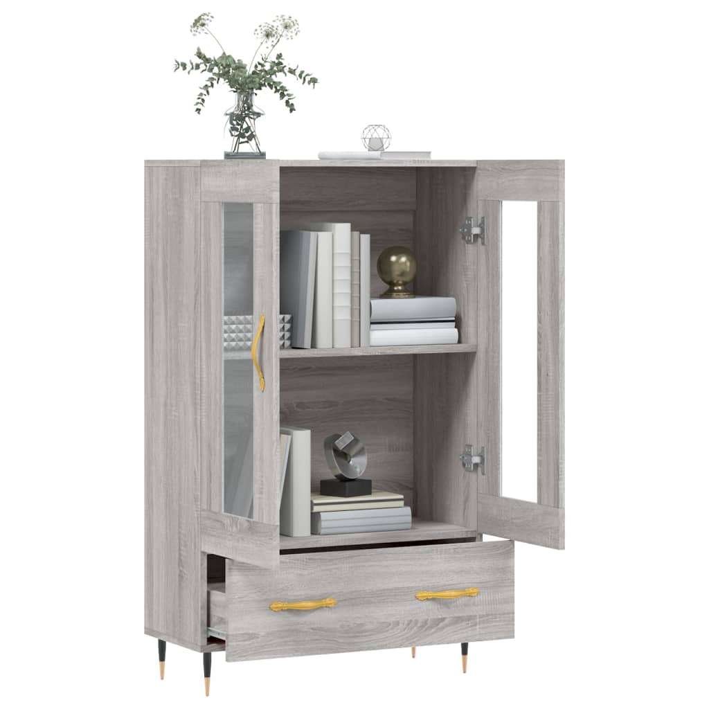vidaXL Highboard Grey Sonoma 69,5x31x115 cm Engineered Wood