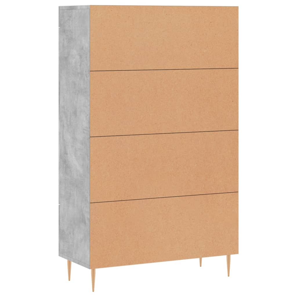 vidaXL Highboard Concrete Grey 69.5x31x115 cm Engineered Wood