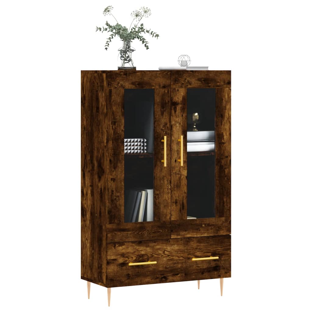 vidaXL Highboard Smoked Oak 69.5x31x115 cm Engineered Wood