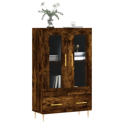 vidaXL Highboard Smoked Oak 69.5x31x115 cm Engineered Wood