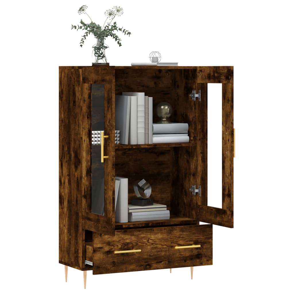vidaXL Highboard Smoked Oak 69.5x31x115 cm Engineered Wood