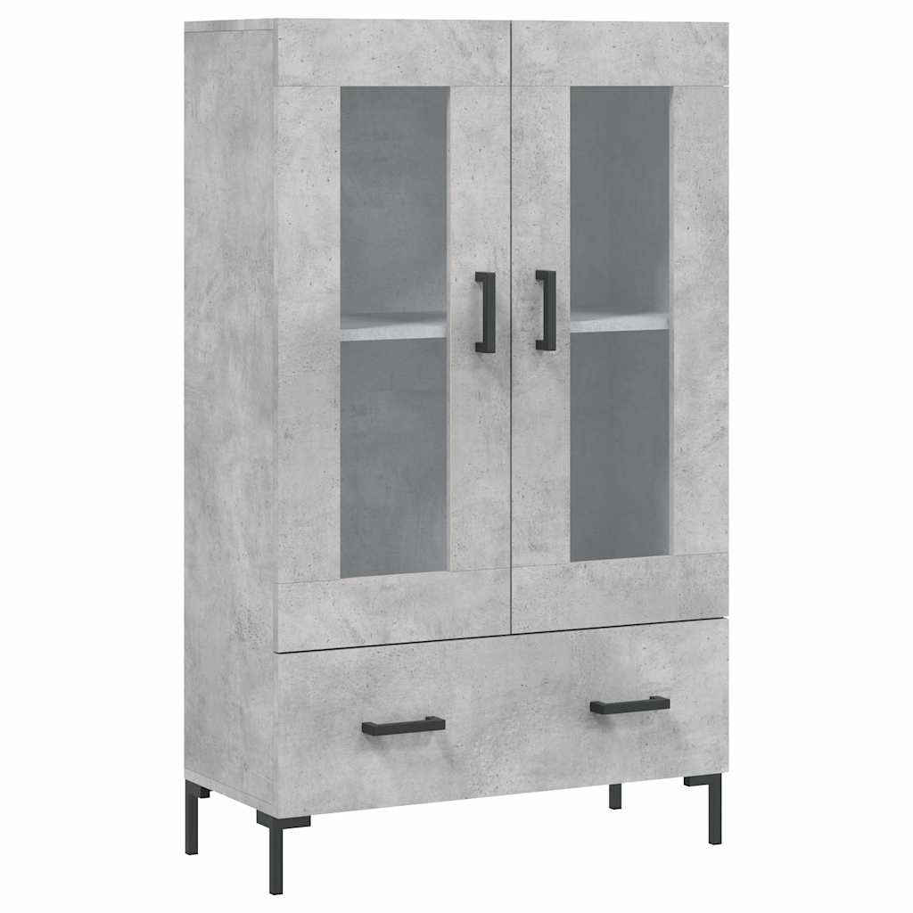 vidaXL Highboard Concrete Grey 69,5x31x115 cm Engineered Wood