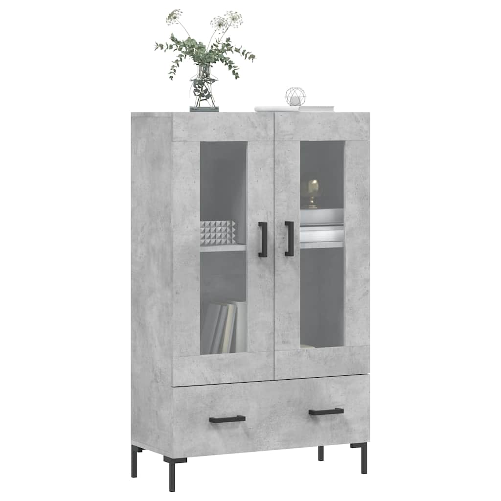 vidaXL Highboard Concrete Grey 69,5x31x115 cm Engineered Wood