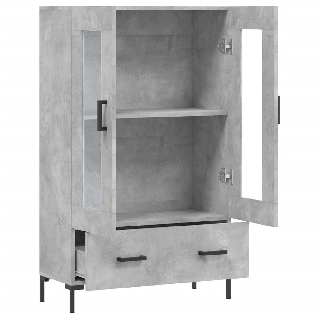 vidaXL Highboard Concrete Grey 69,5x31x115 cm Engineered Wood