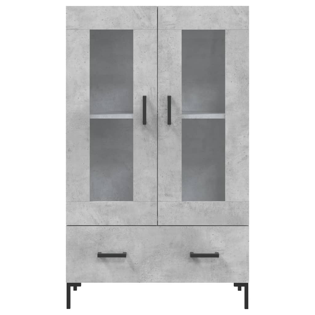 vidaXL Highboard Concrete Grey 69,5x31x115 cm Engineered Wood