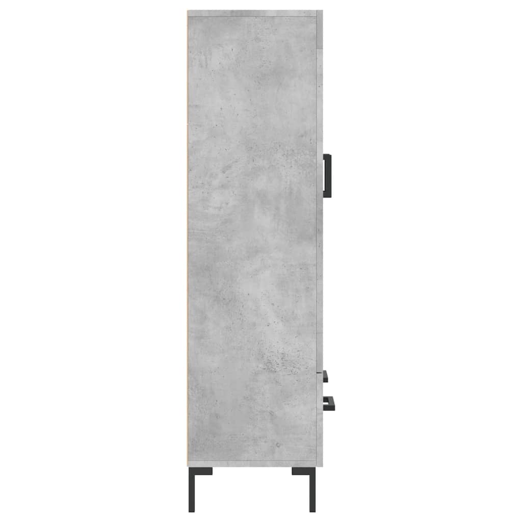 vidaXL Highboard Concrete Grey 69,5x31x115 cm Engineered Wood