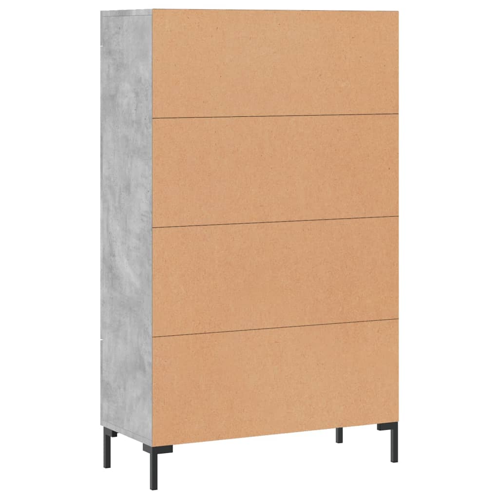 vidaXL Highboard Concrete Grey 69,5x31x115 cm Engineered Wood