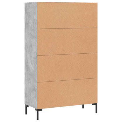 vidaXL Highboard Concrete Grey 69,5x31x115 cm Engineered Wood