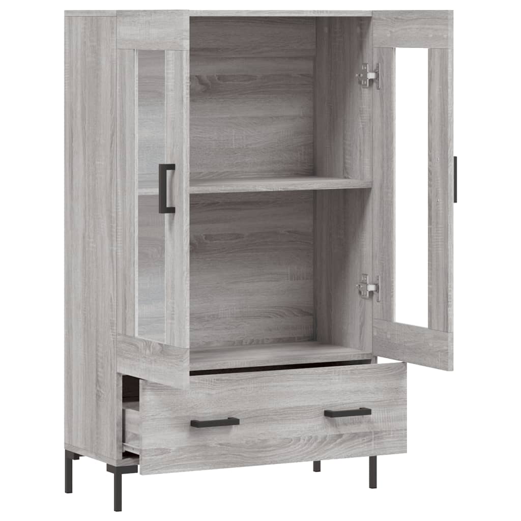 vidaXL Highboard Grey Sonoma 69,5x31x115 cm Engineered Wood