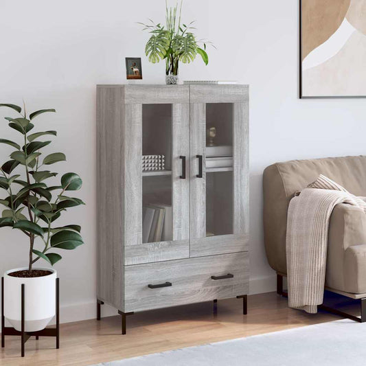 vidaXL Highboard Grey Sonoma 69,5x31x115 cm Engineered Wood