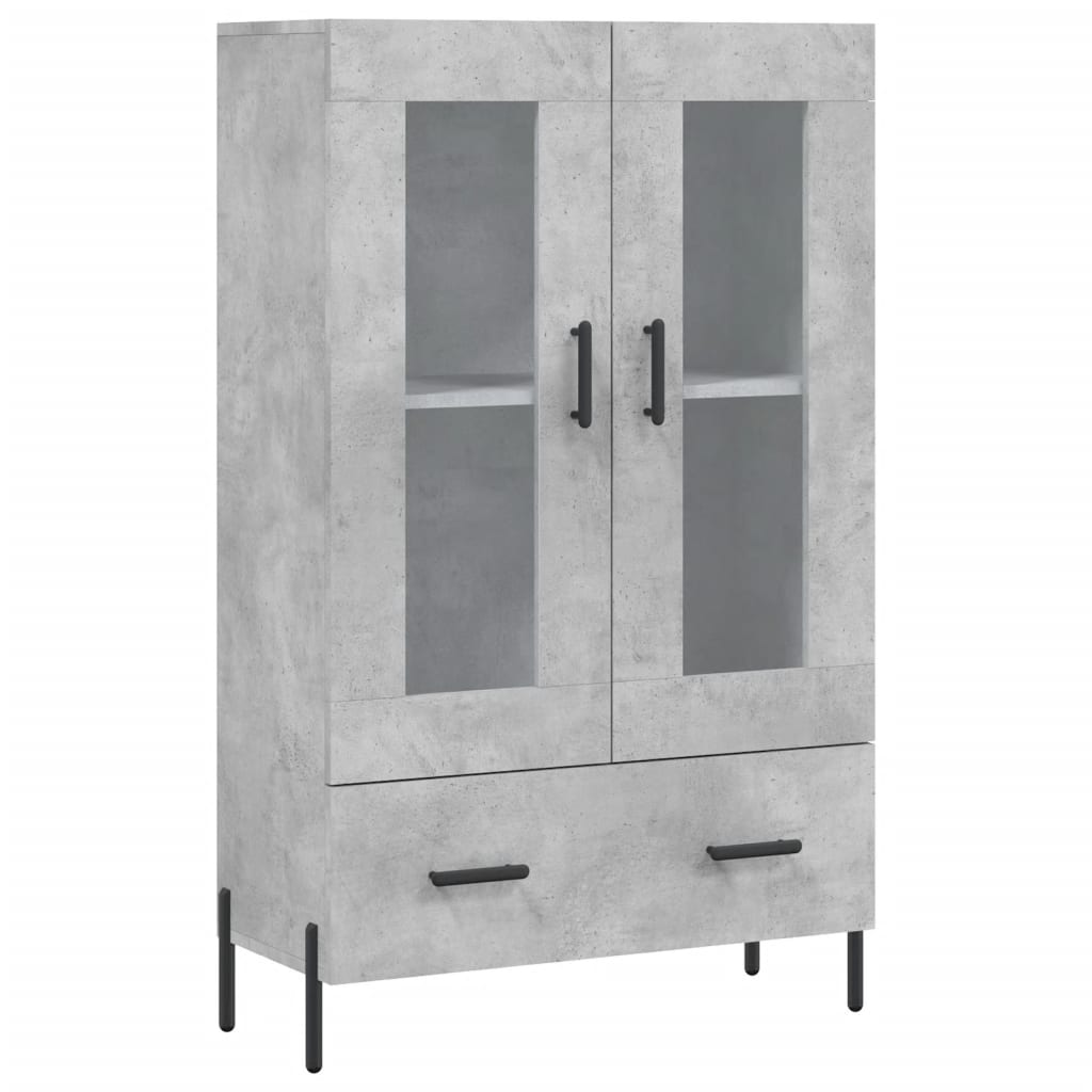 vidaXL Highboard Concrete Grey 69,5x31x115 cm Engineered Wood