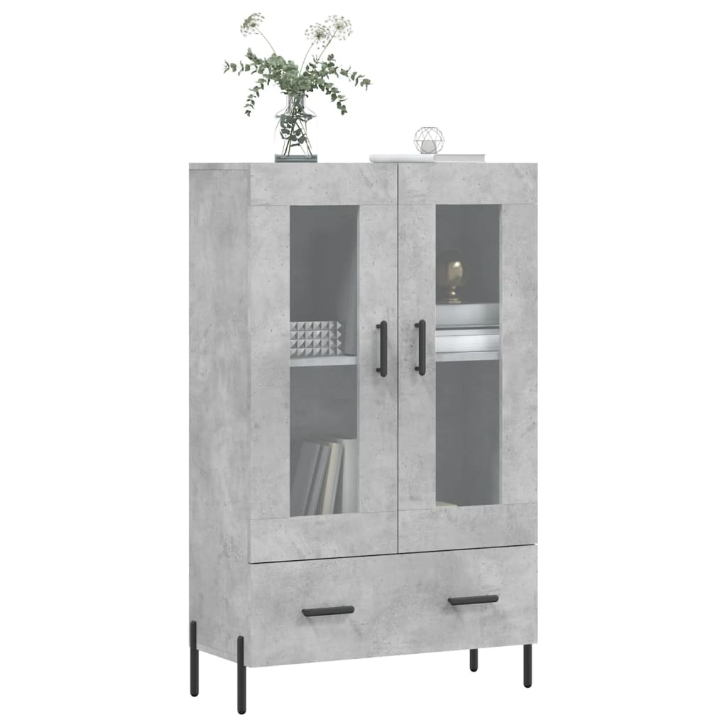 vidaXL Highboard Concrete Grey 69,5x31x115 cm Engineered Wood