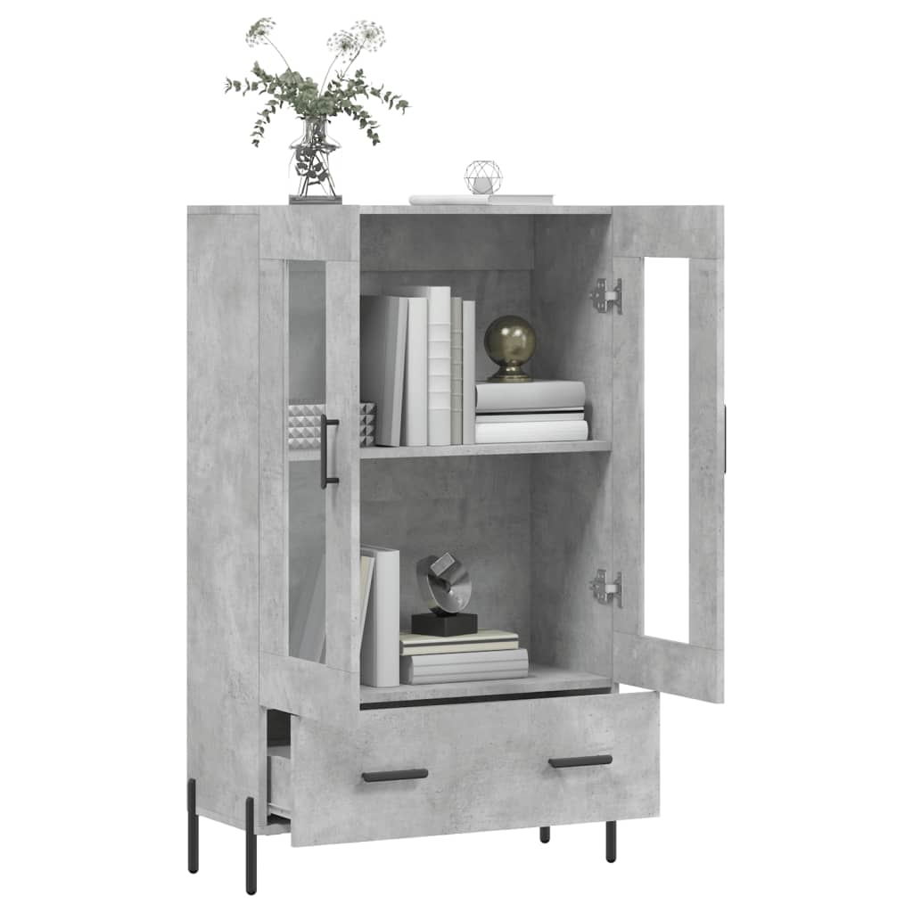 vidaXL Highboard Concrete Grey 69,5x31x115 cm Engineered Wood