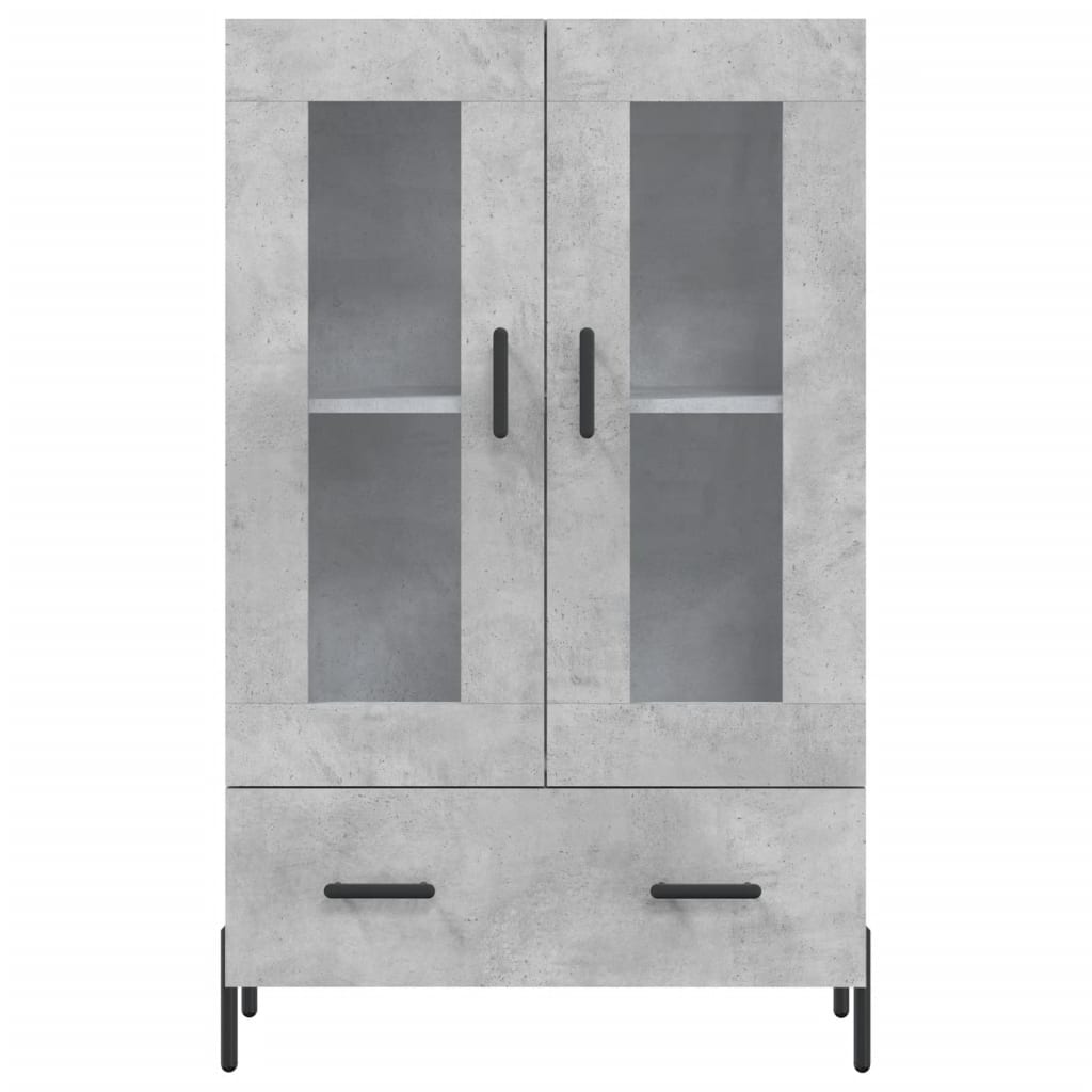 vidaXL Highboard Concrete Grey 69,5x31x115 cm Engineered Wood