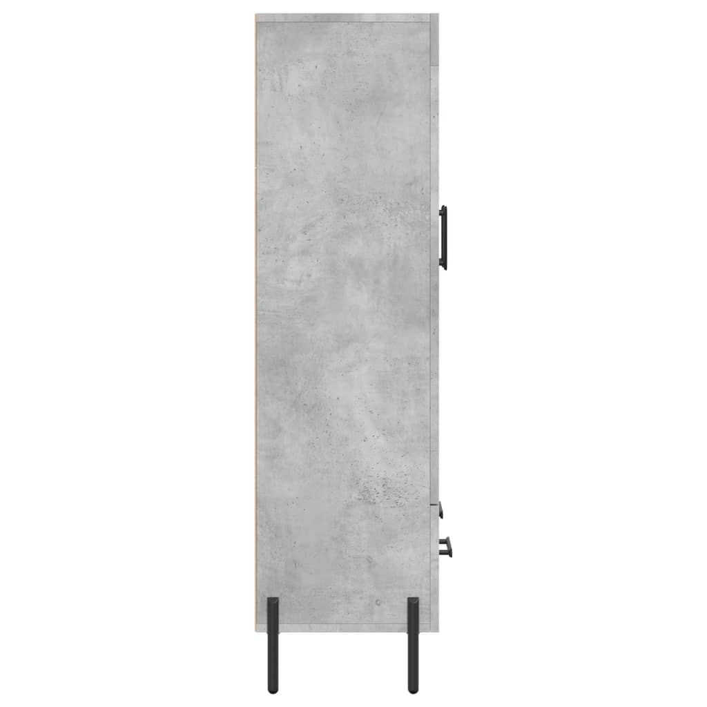 vidaXL Highboard Concrete Grey 69,5x31x115 cm Engineered Wood