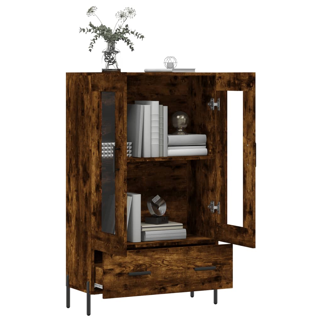 vidaXL Highboard Smoked Oak 69,5x31x115 cm Engineered Wood