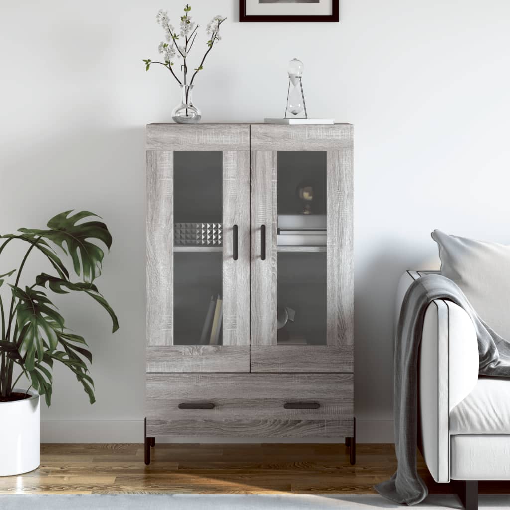 vidaXL Highboard Grey Sonoma 69.5x31x115 cm Engineered Wood