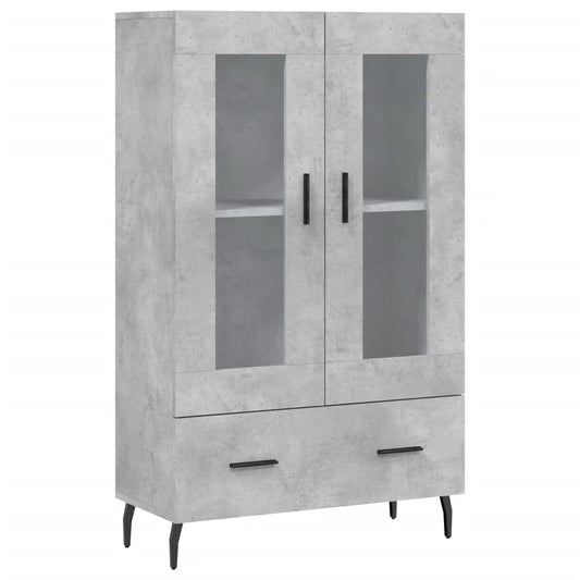 vidaXL Highboard Concrete Grey 69,5x31x115 cm Engineered Wood