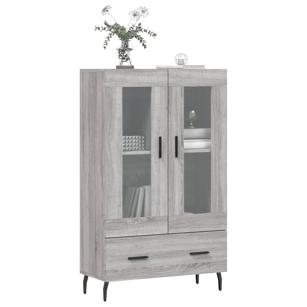 vidaXL Highboard Grey Sonoma 69,5x31x115 cm Engineered Wood
