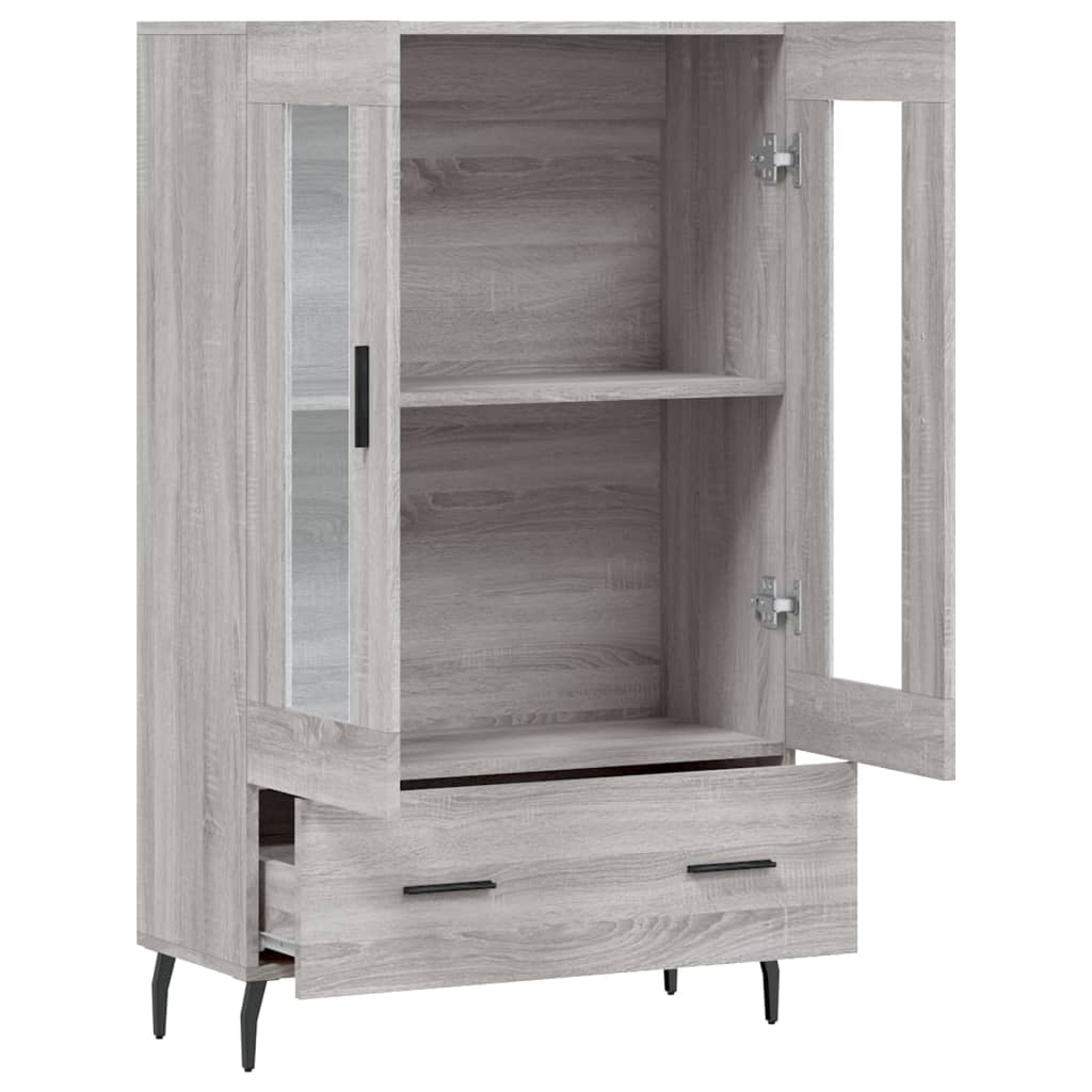 vidaXL Highboard Grey Sonoma 69,5x31x115 cm Engineered Wood