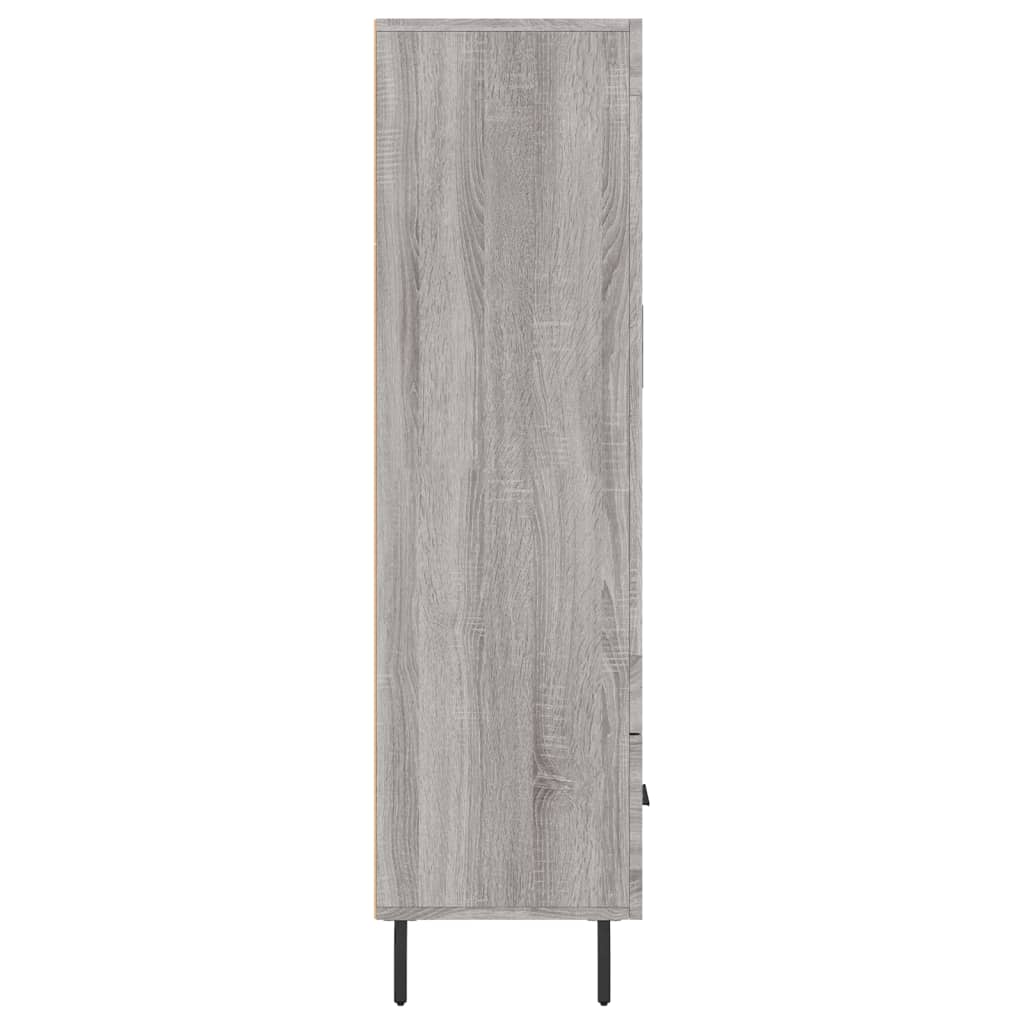 vidaXL Highboard Grey Sonoma 69,5x31x115 cm Engineered Wood