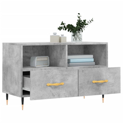 vidaXL TV Cabinet | Concrete Grey | Engineered wood, Iron | Medium | TV Cabinet