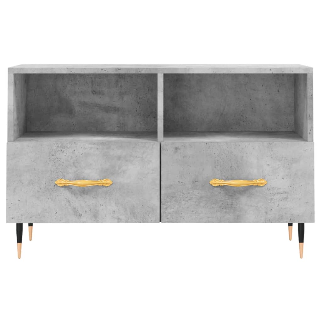 vidaXL TV Cabinet | Concrete Grey | Engineered wood, Iron | Medium | TV Cabinet