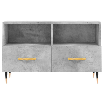 vidaXL TV Cabinet | Concrete Grey | Engineered wood, Iron | Medium | TV Cabinet