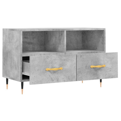 vidaXL TV Cabinet | Concrete Grey | Engineered wood, Iron | Medium | TV Cabinet