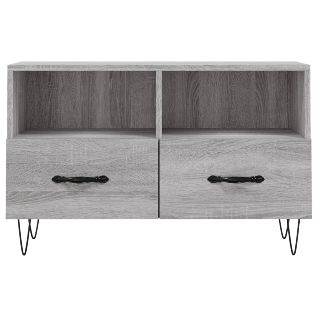 vidaXL TV Cabinet Grey Sonoma 80x36x50 cm Engineered Wood
