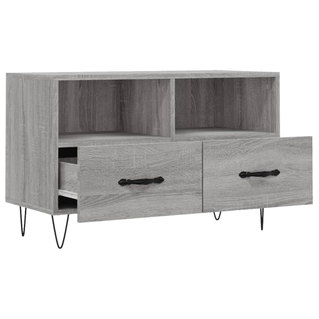vidaXL TV Cabinet Grey Sonoma 80x36x50 cm Engineered Wood
