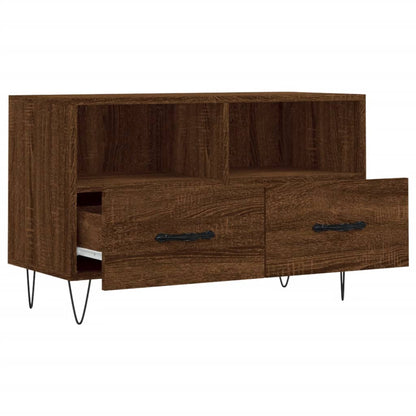 vidaXL TV Cabinet Brown Oak 80x36x50 cm Engineered Wood