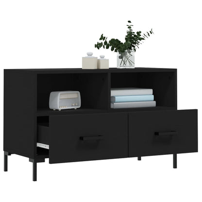 vidaXL TV Cabinet Black 80x36x50 cm Engineered Wood