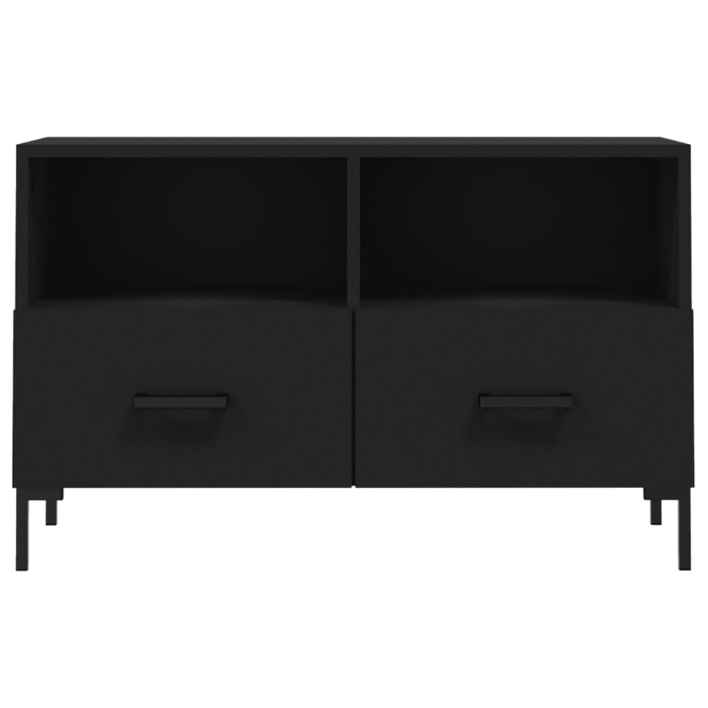 vidaXL TV Cabinet Black 80x36x50 cm Engineered Wood