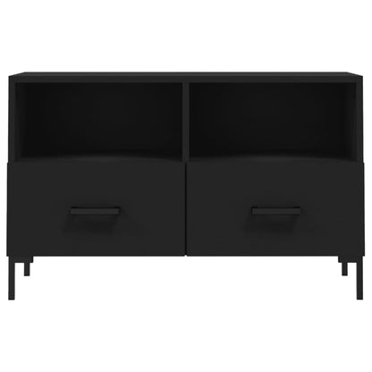 vidaXL TV Cabinet Black 80x36x50 cm Engineered Wood