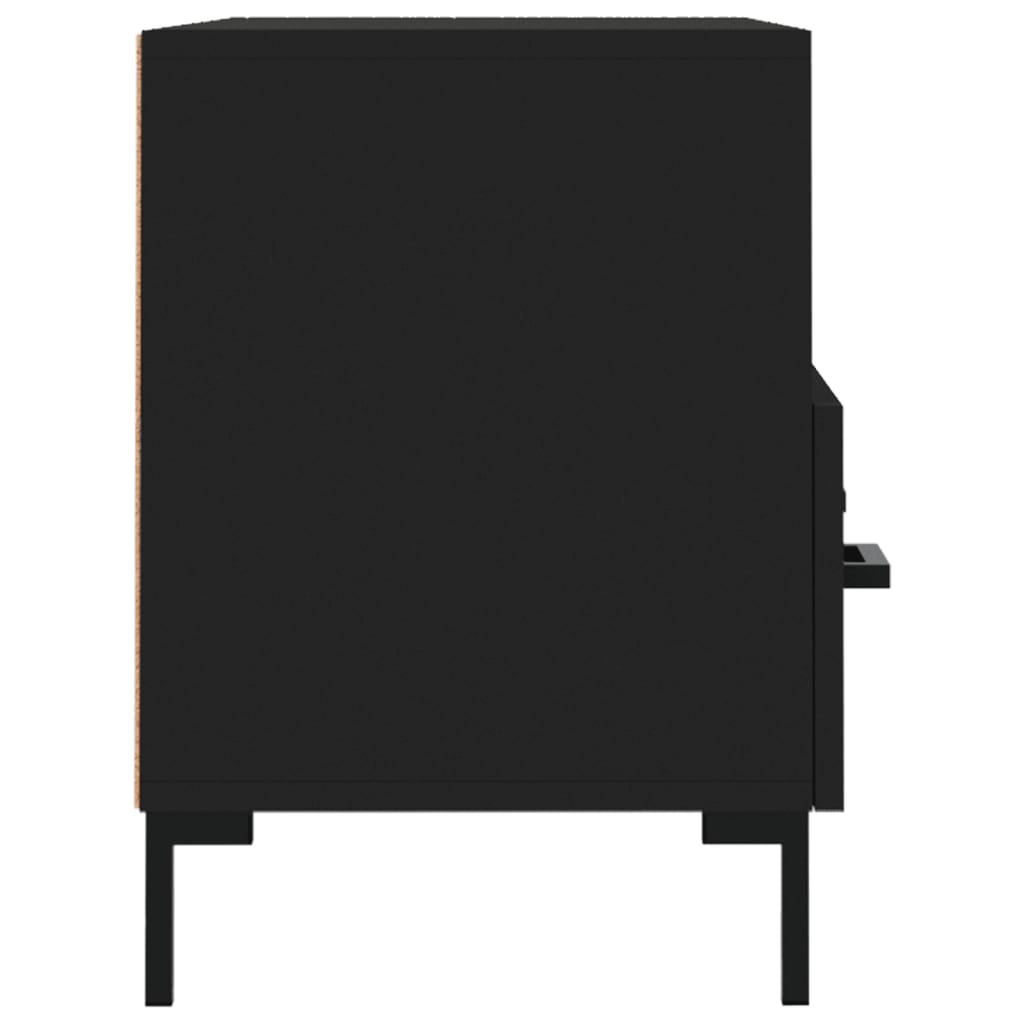 vidaXL TV Cabinet Black 80x36x50 cm Engineered Wood