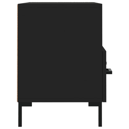 vidaXL TV Cabinet Black 80x36x50 cm Engineered Wood