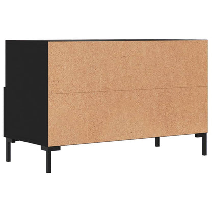 vidaXL TV Cabinet Black 80x36x50 cm Engineered Wood