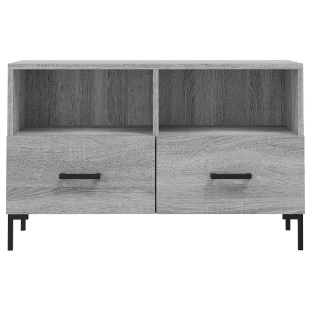 vidaXL TV Cabinet Grey Sonoma 80x36x50 cm Engineered Wood