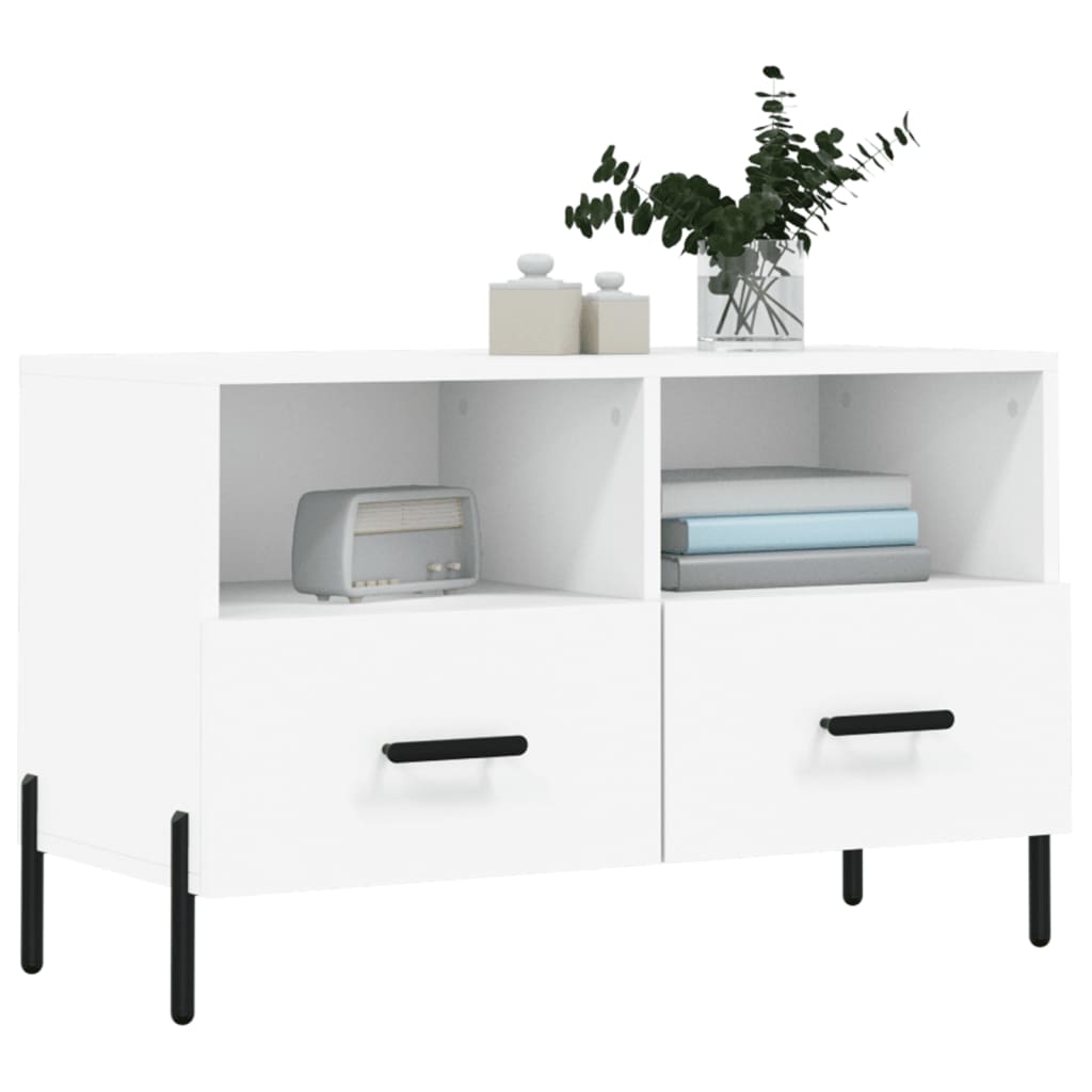 vidaXL TV Cabinet White 80x36x50 cm Engineered Wood
