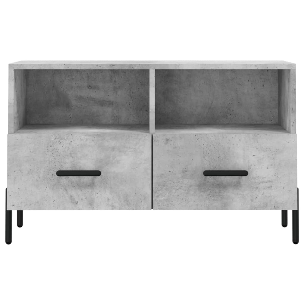 vidaXL TV Cabinet Concrete Grey 80x36x50 cm Engineered Wood