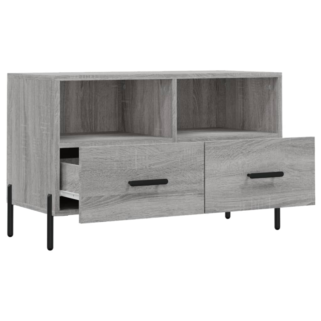 vidaXL TV Cabinet Grey Sonoma 80x36x50 cm Engineered Wood