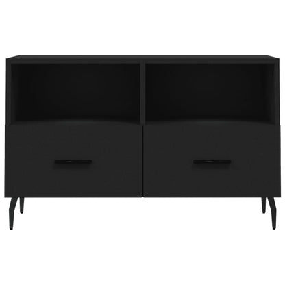 vidaXL TV Cabinet Black 80x36x50 cm Engineered Wood